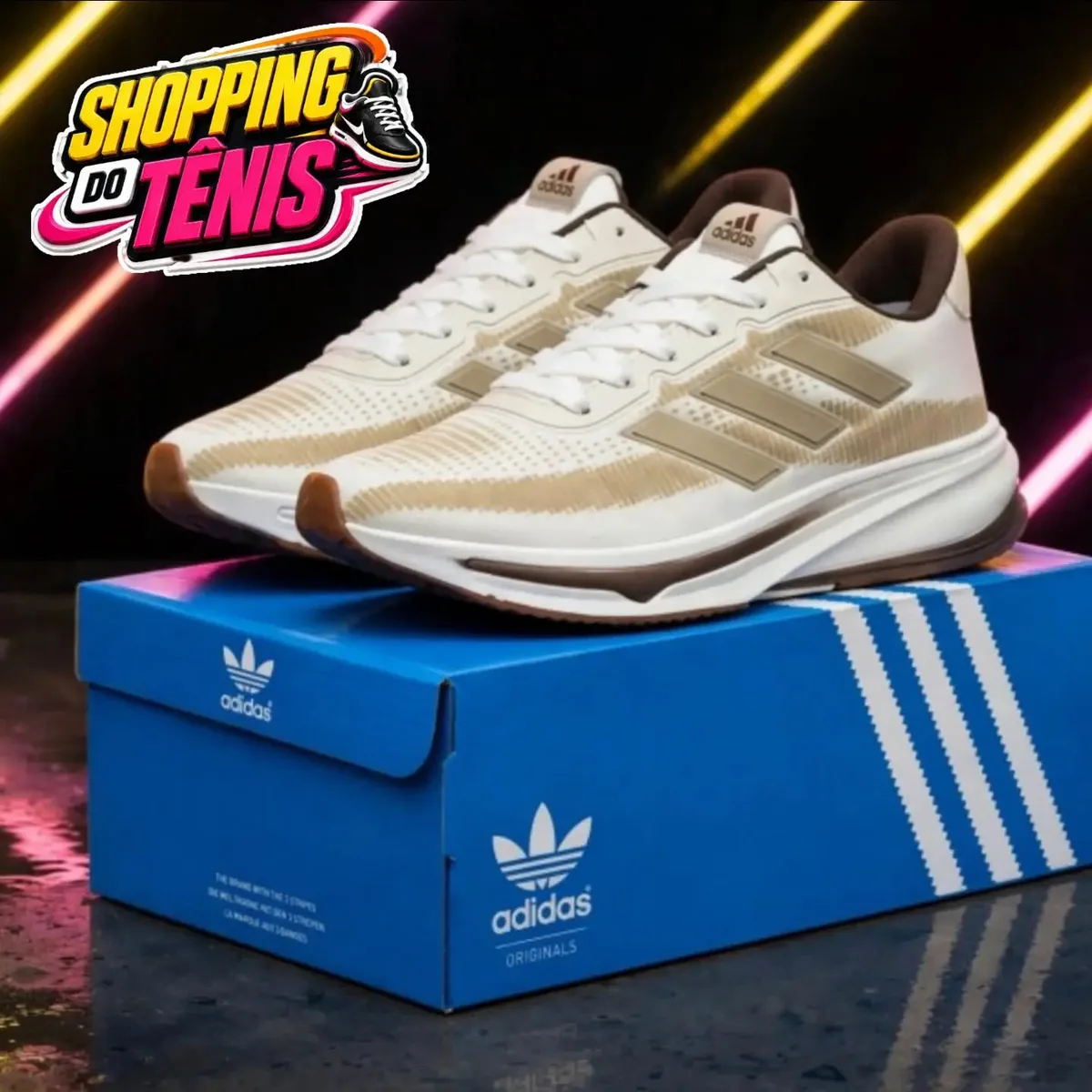 Adidas bege e marrom