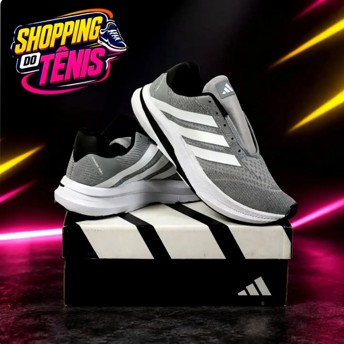 Adidas cinza e branco