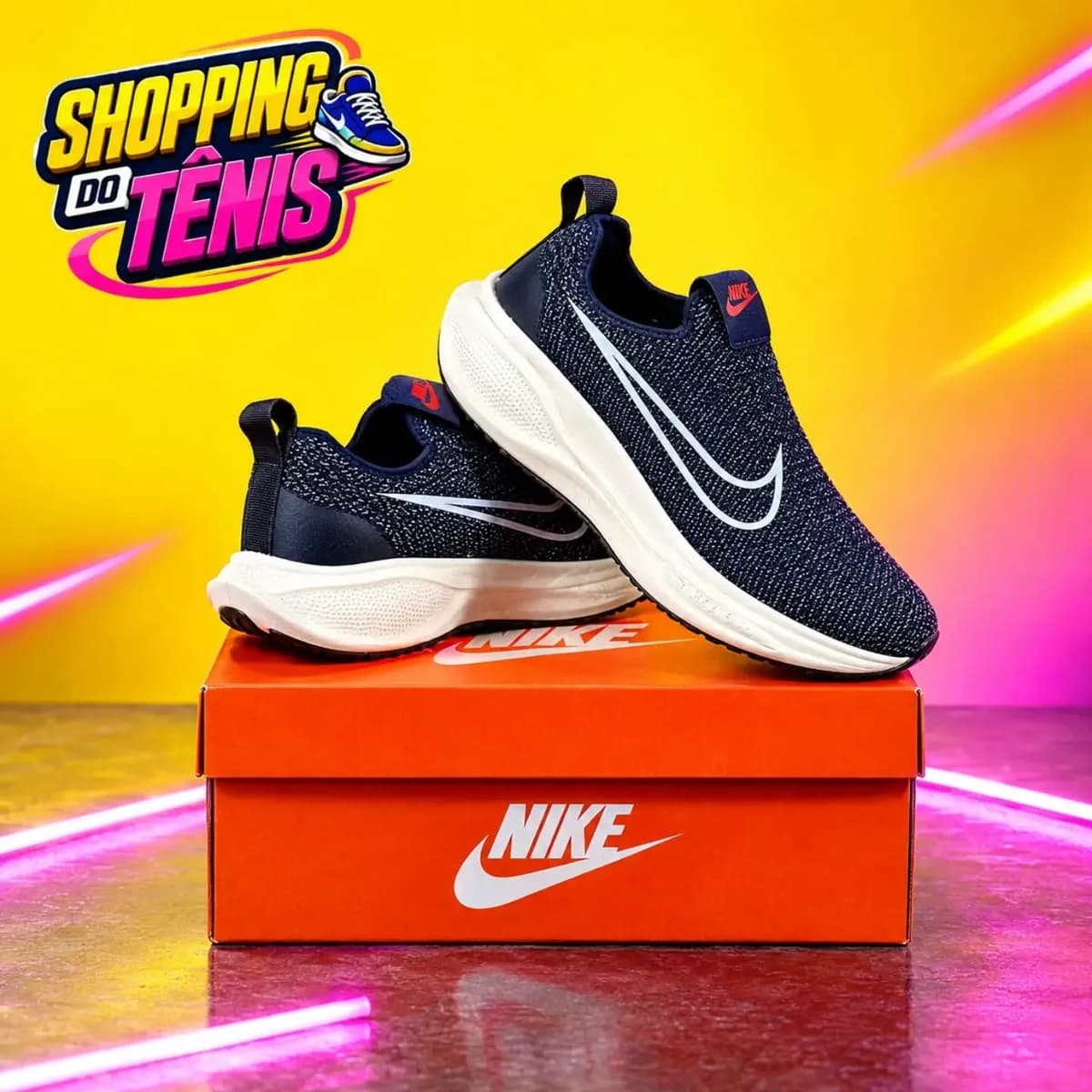 Nike azul-marinho de tricô
