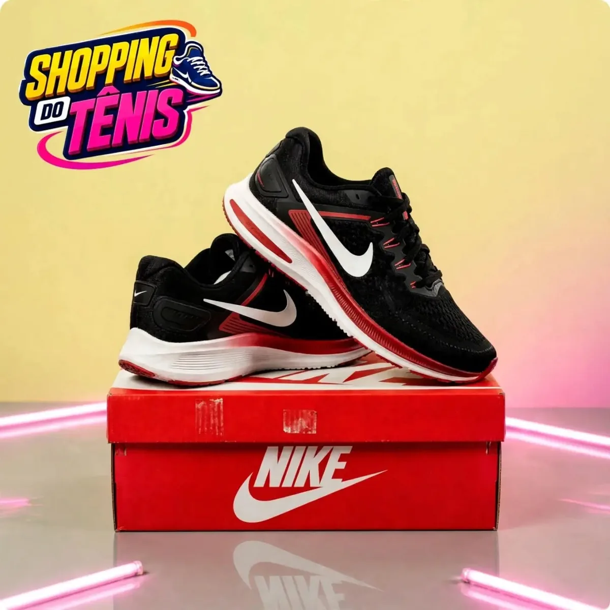 Nike Pegasus preto e vermelho