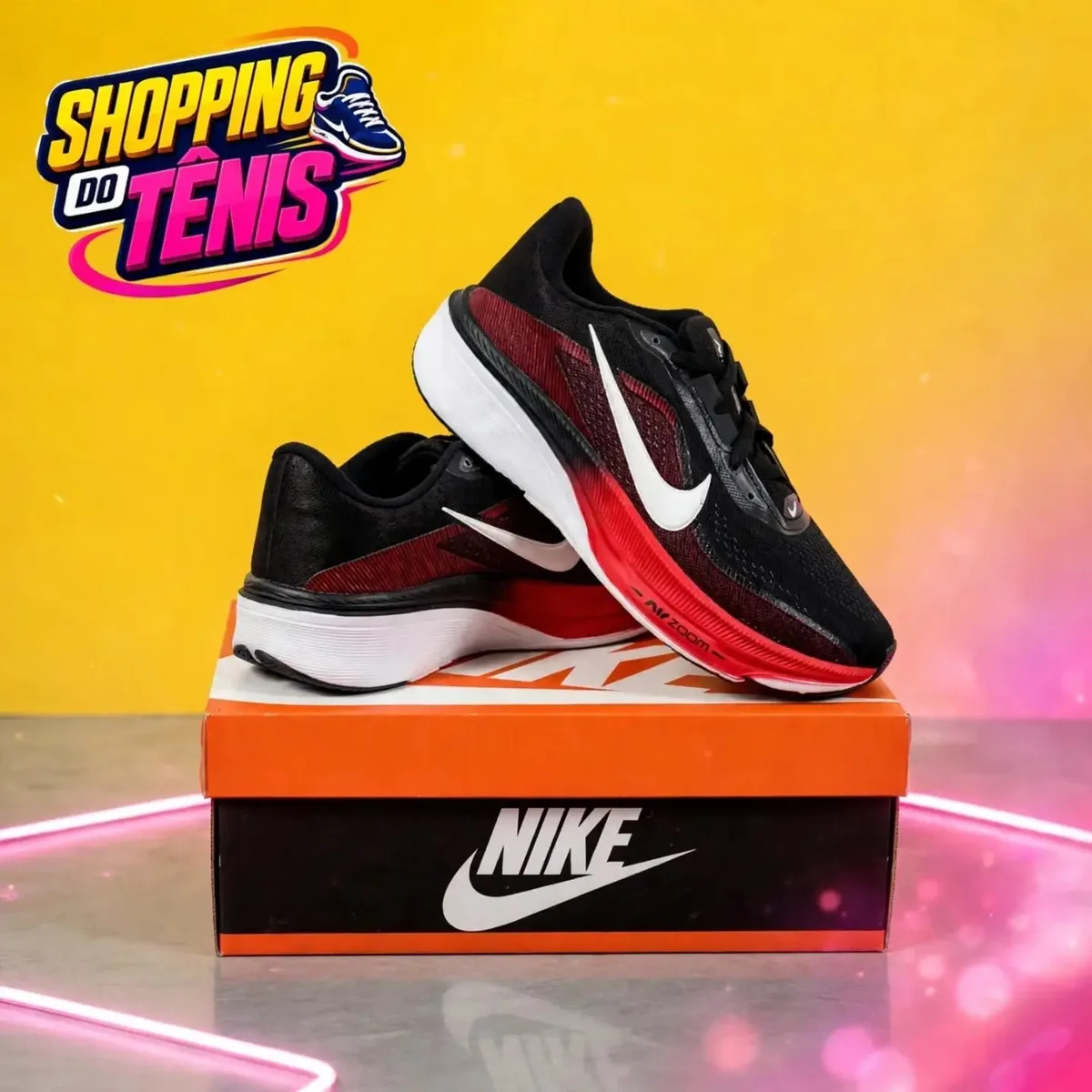 Nike Zoom preto e vermelho