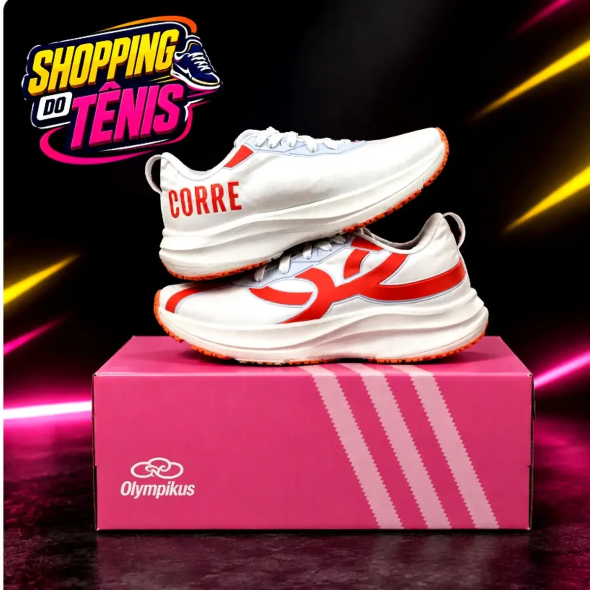 Olympikus Corre branco e vermelho
