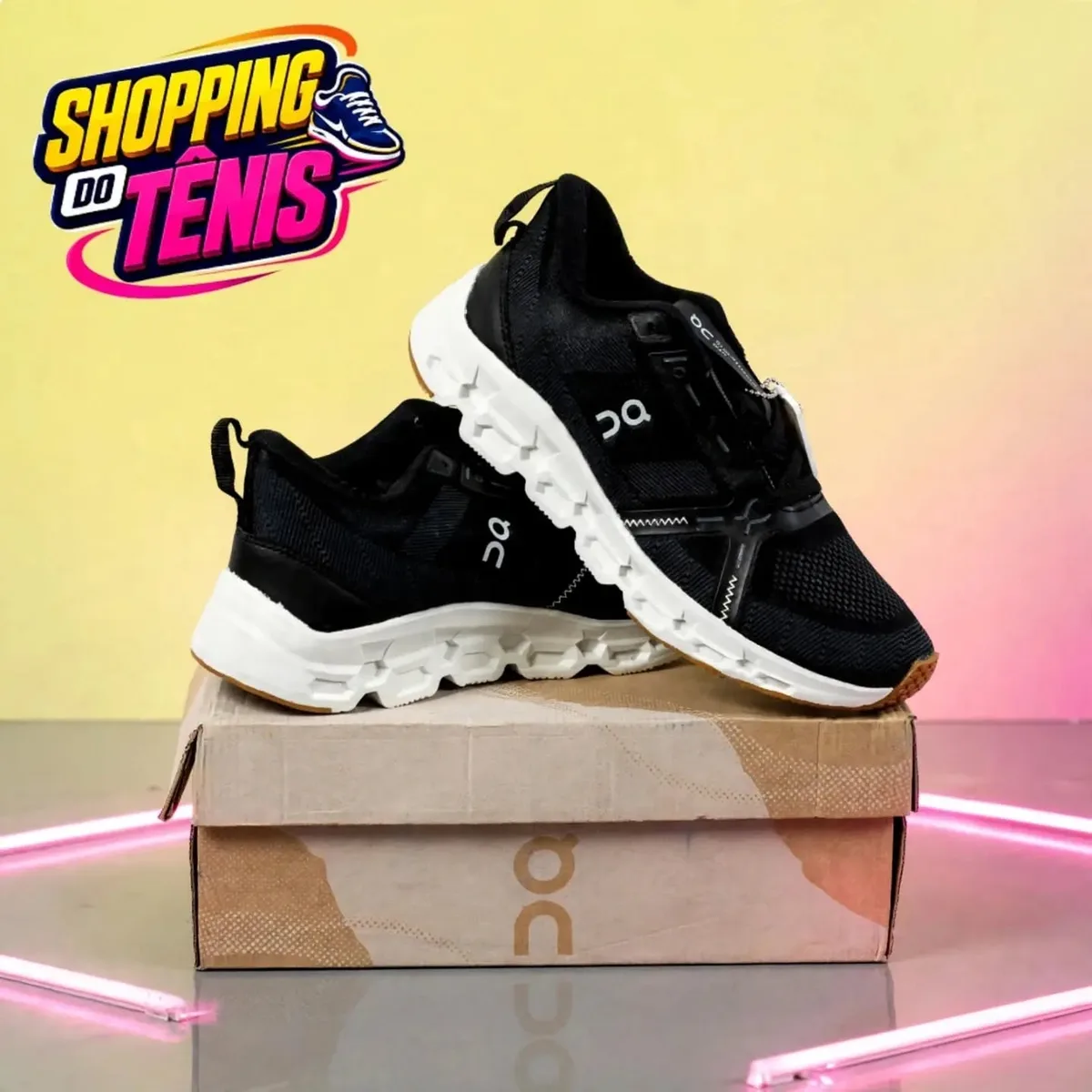 On Cloud preto e branco