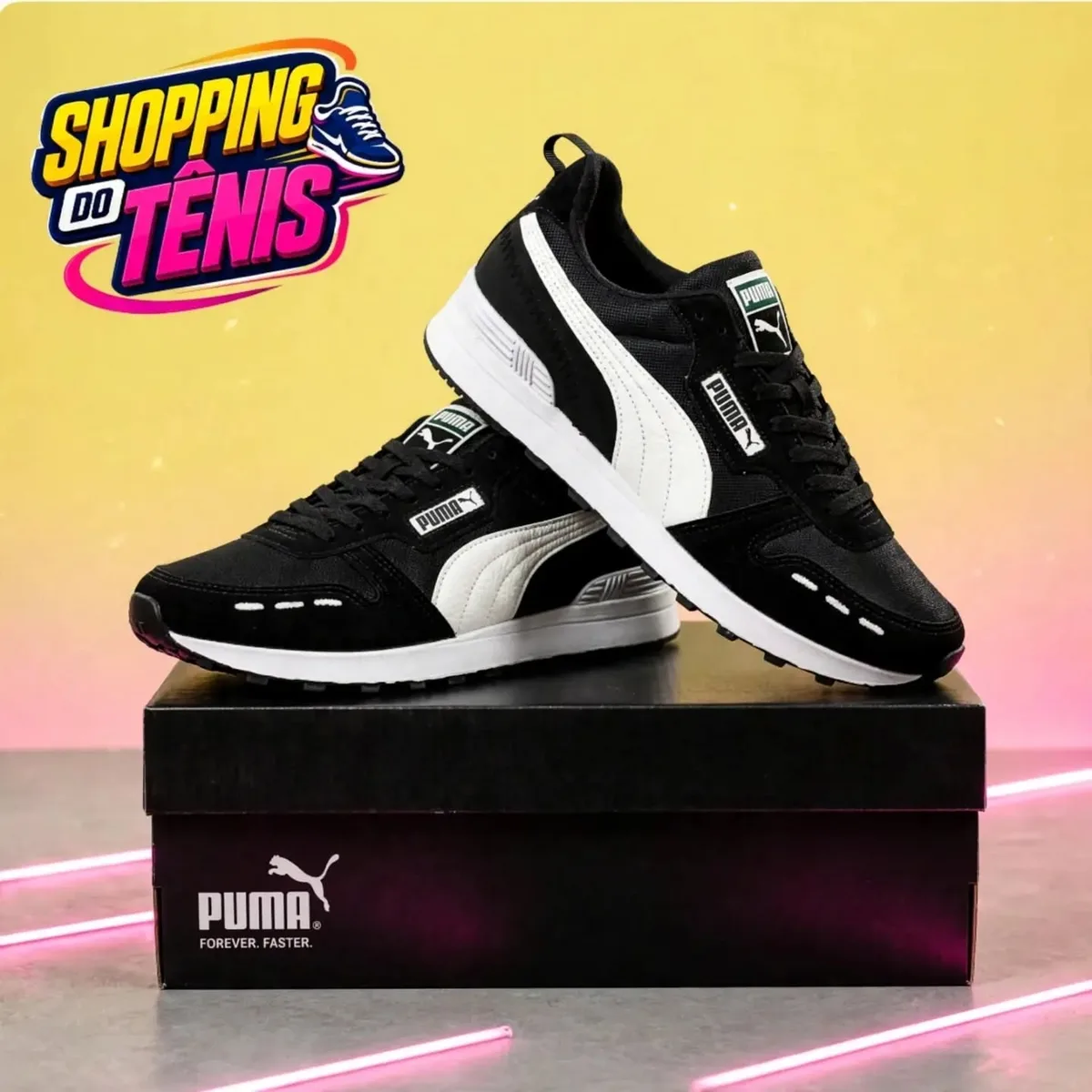 Puma preto e branco