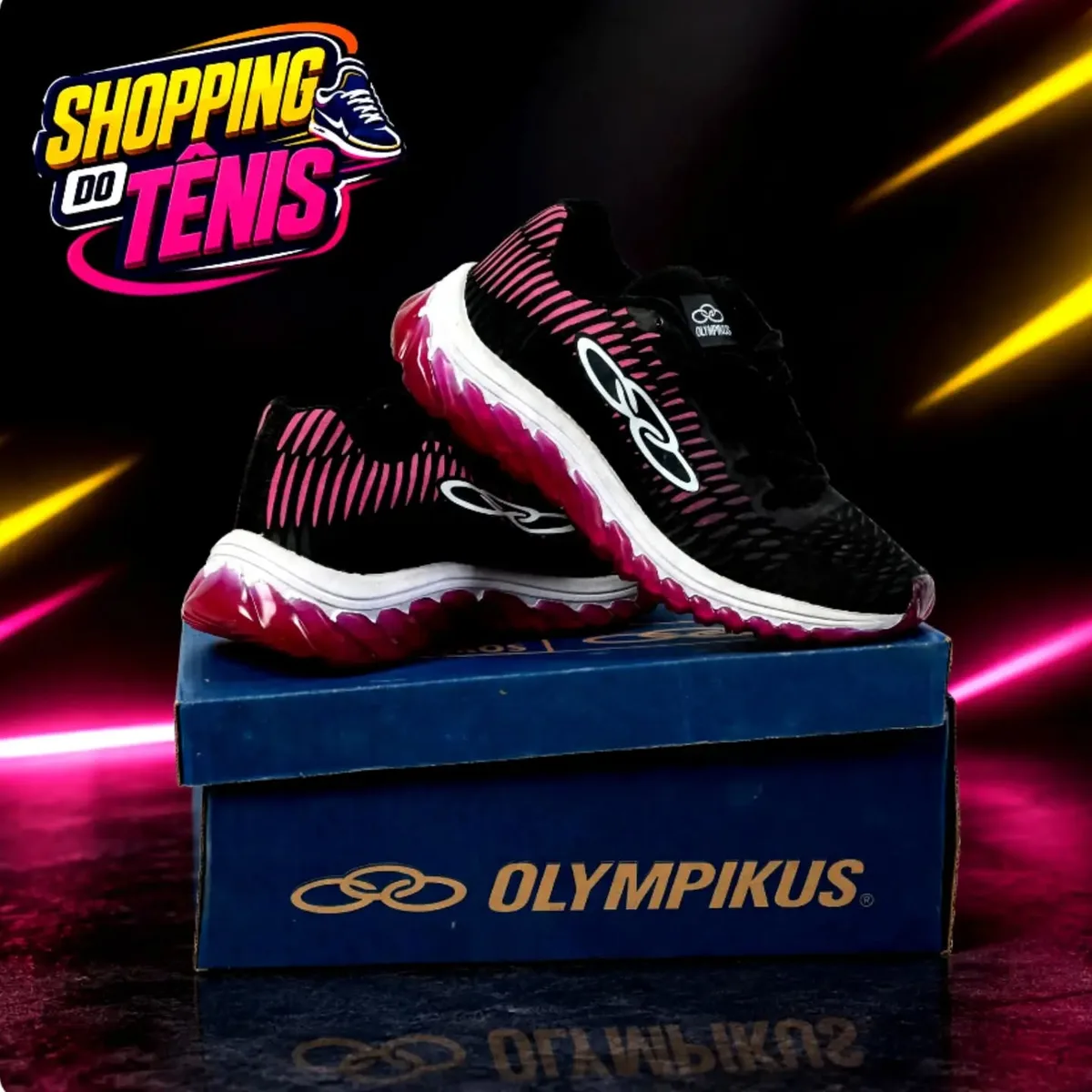 Olympikus preto e rosa